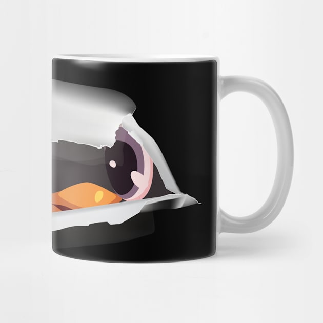 Cute penguin hiding design by STUDIOVO